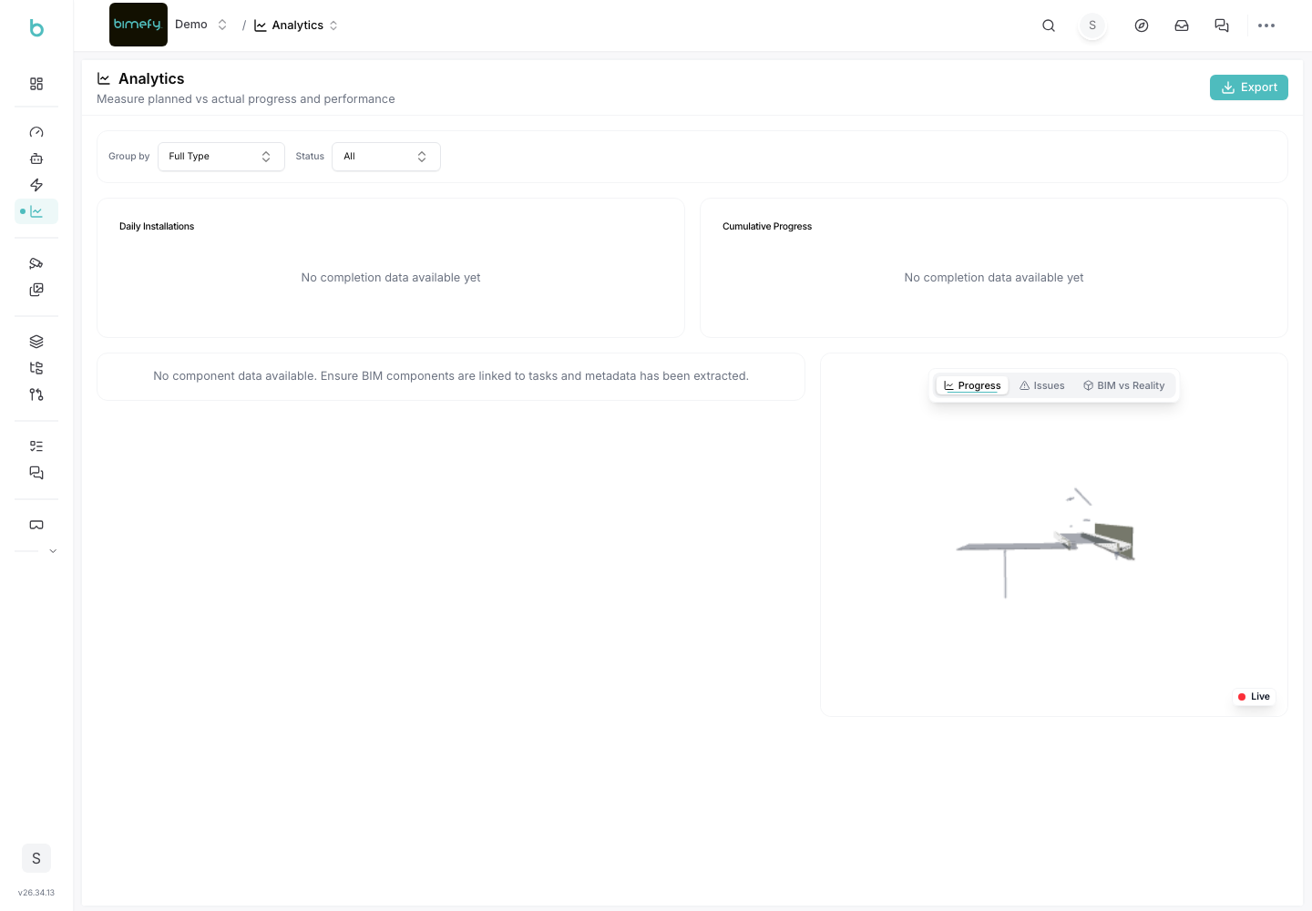 Analytics workspace