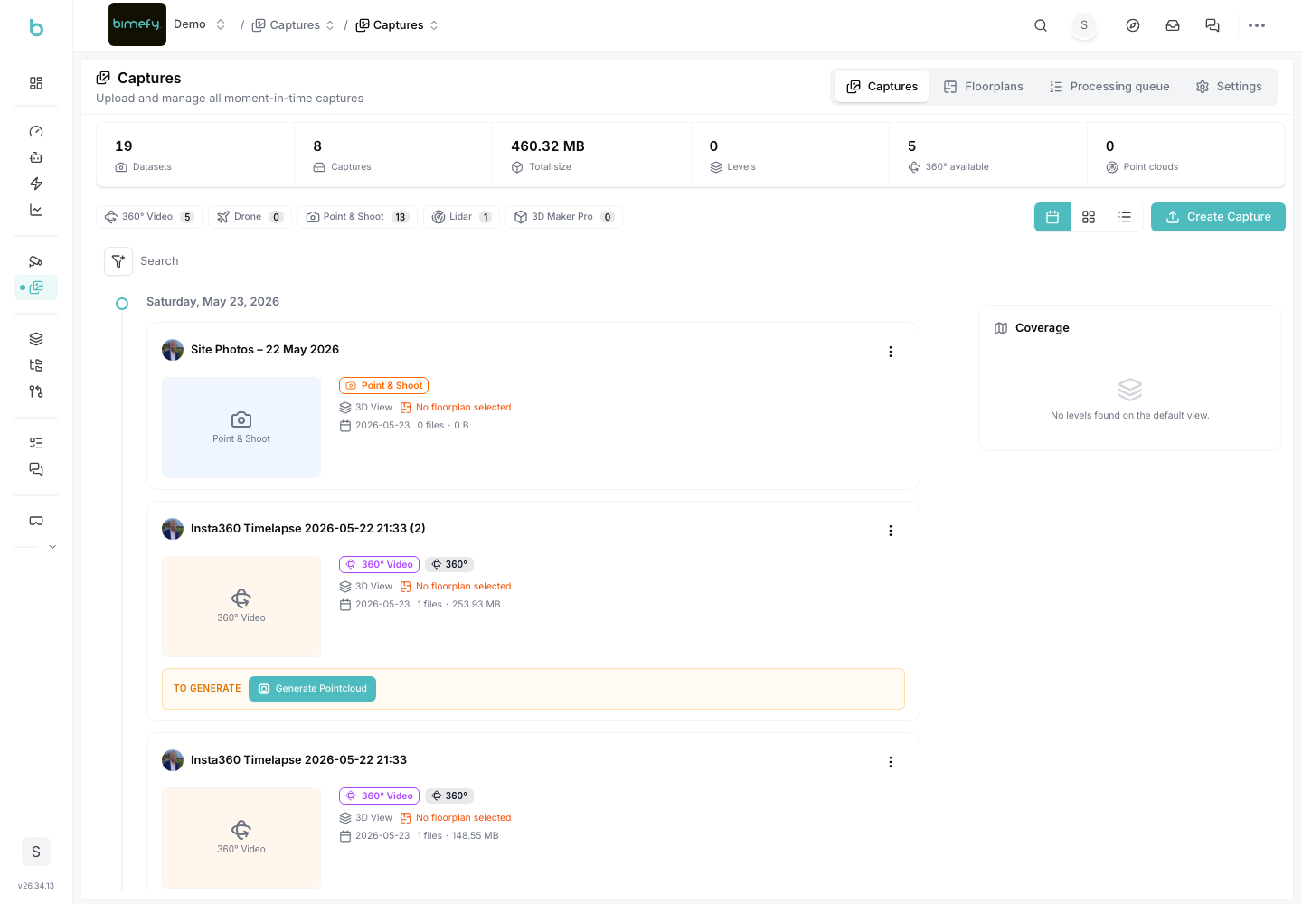 Capture Hub workspace